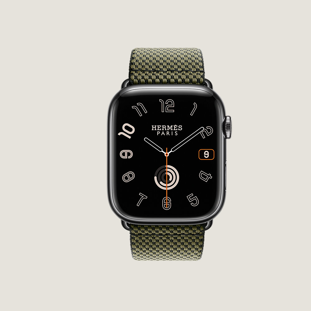 Space Black Series 9 case & Band Apple Watch Hermès Single Tour 45